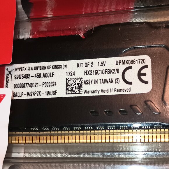 NEW Kingston HyperX Fury 8GB(X2) DDR3 17000 CL11 HX321C11SR/8 Memory Ram Module - Picture 5 of 5